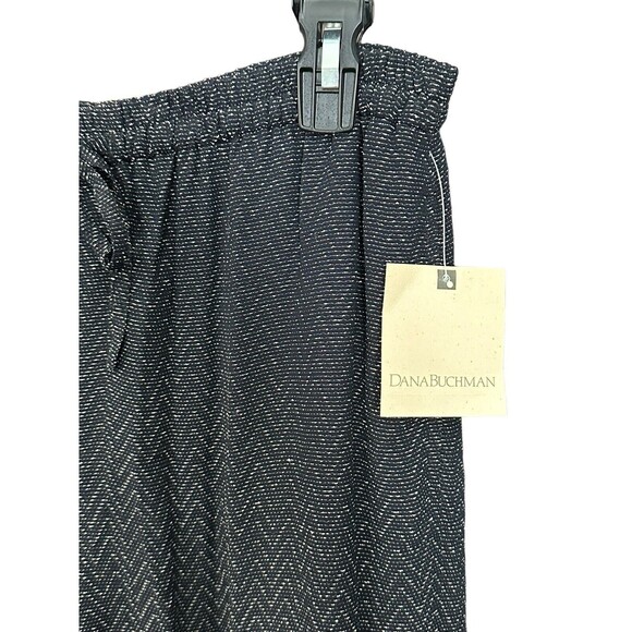 NWT $208 Dana Buchman Size 8 Lined Stretch Zigzag Navy Cream Straight Leg #X3-3 - Picture 3 of 16